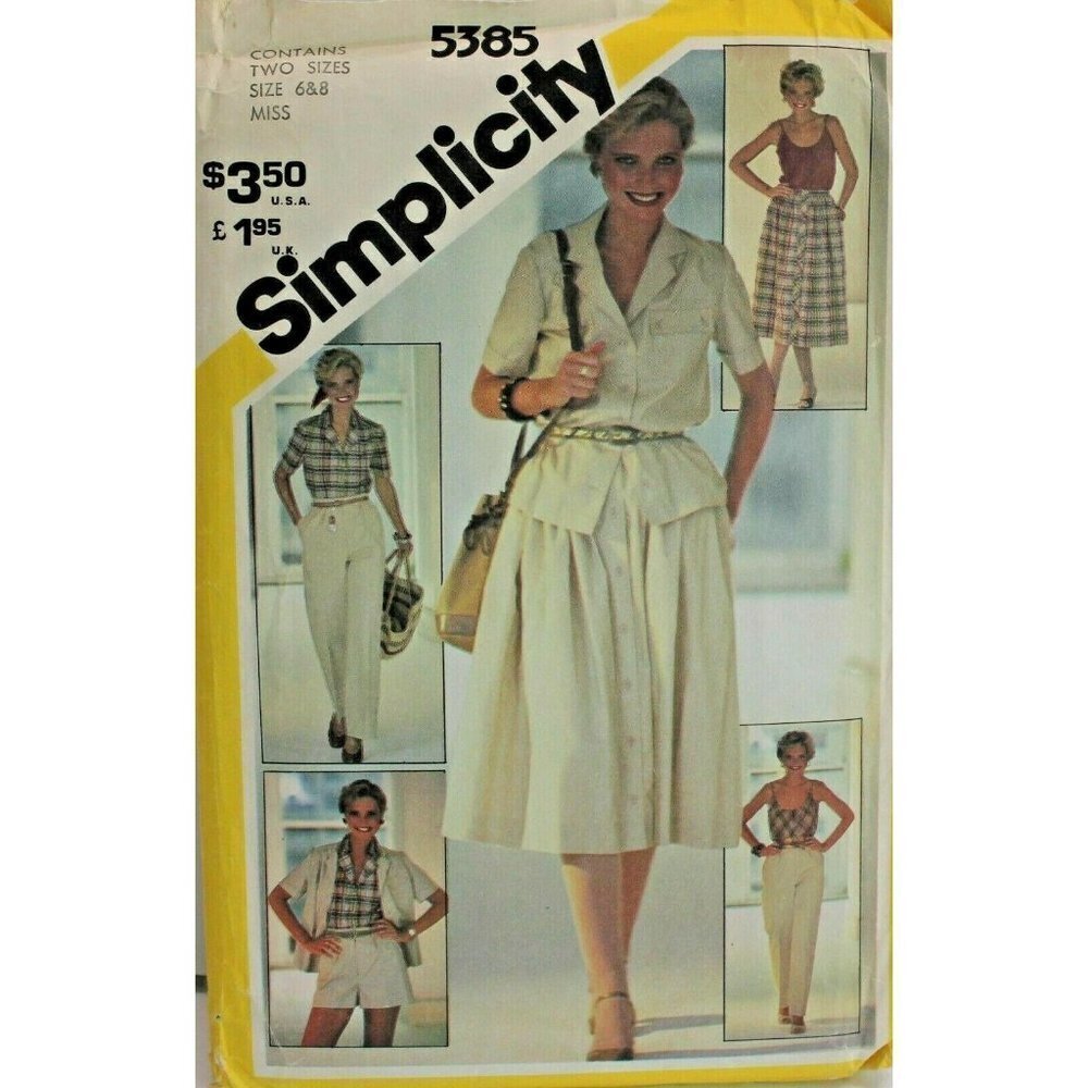 Simplicity 5385 Sewing Pattern‎ Pants Shirts Skirt